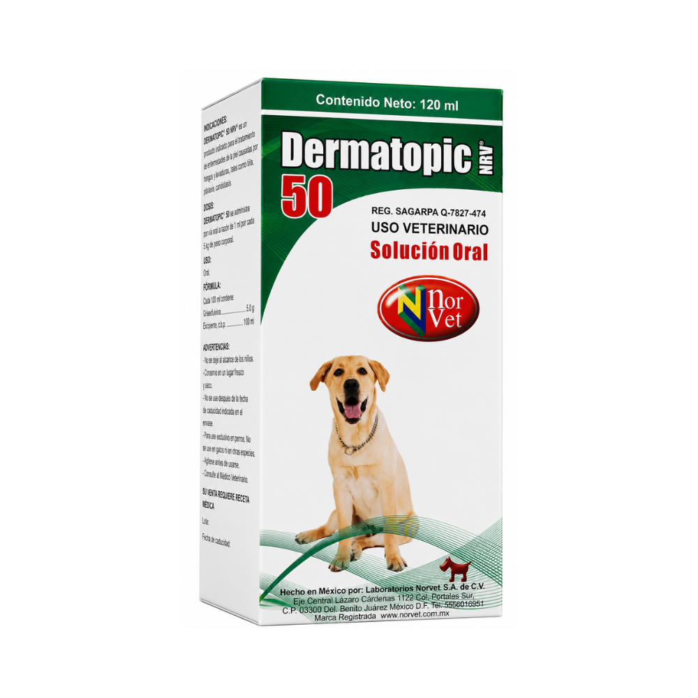 Norvet Dermatopic 50 Suspensión Oral 50Mg 120Ml