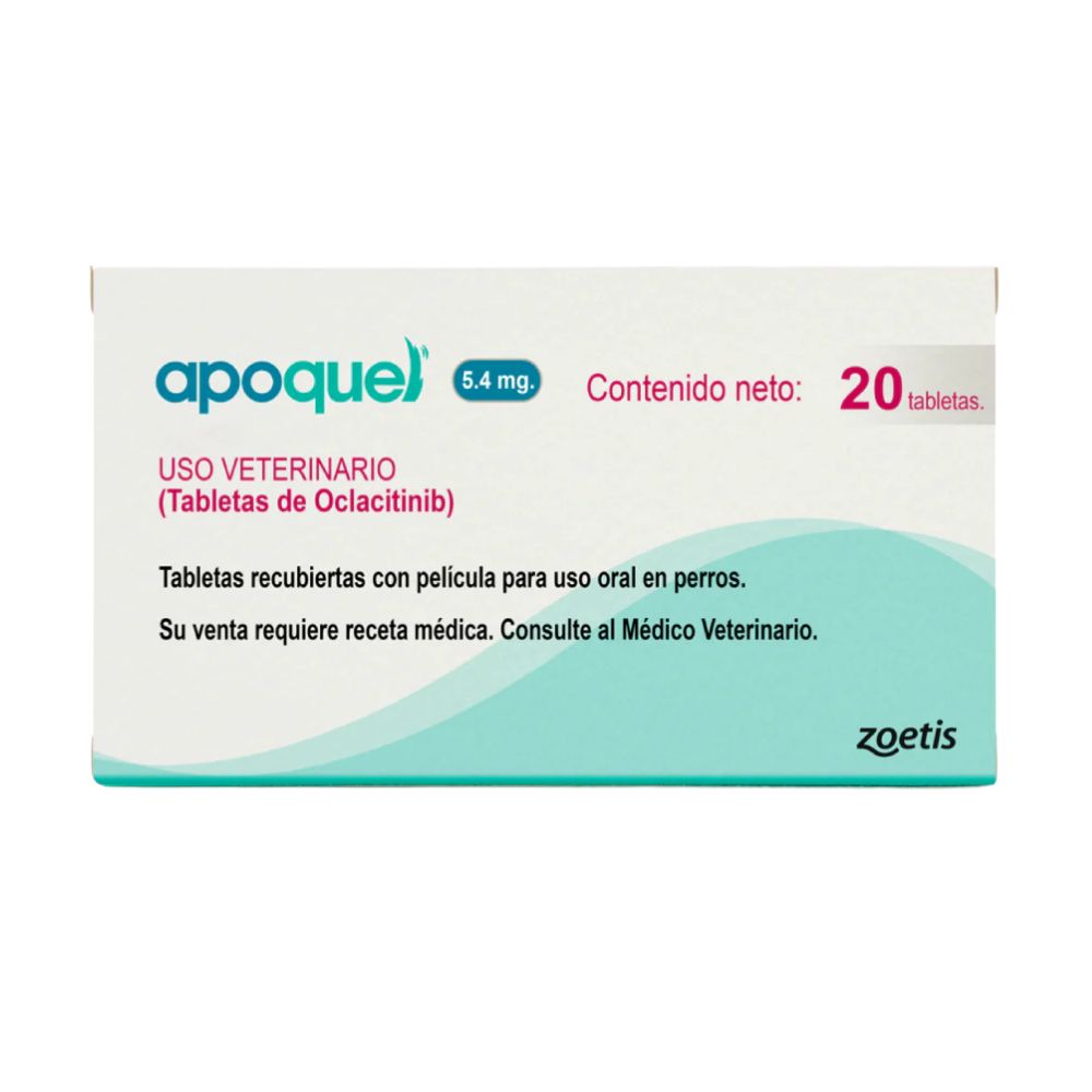 ZOETIS APOQUEL MASTICABLE 5.4 MG CAJA 20 TAB