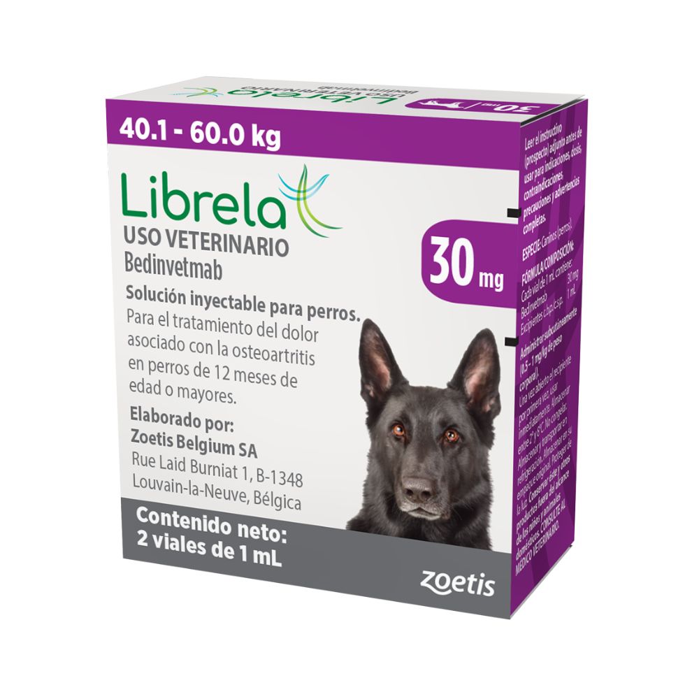 ZOETIS LIBRELA 30MG 2 VIALES 1ML