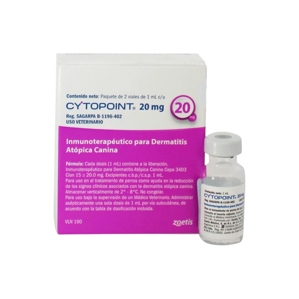 Zoetis Cytopoint 20 Mg 2 Viales De 1 Ml C/U
