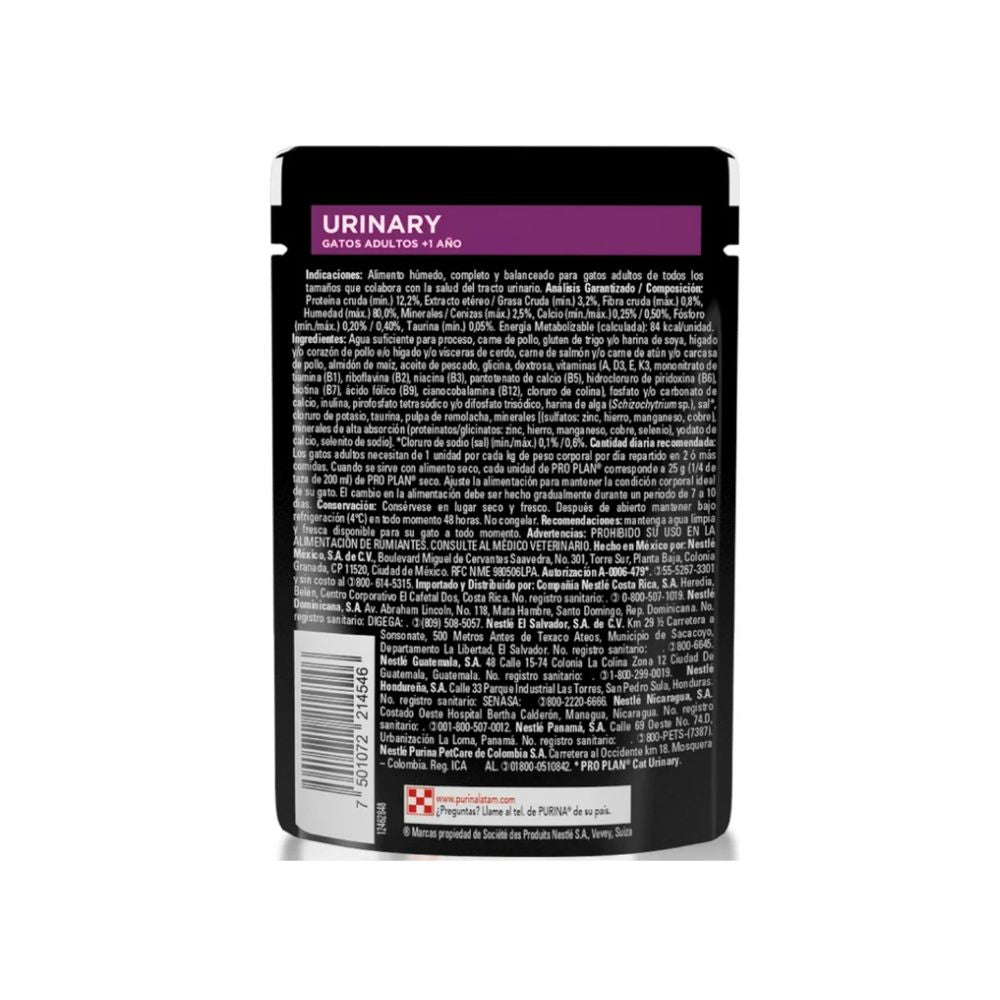 PROPLAN POUCH GATO URINARY 85GR CAJA 24 PZ