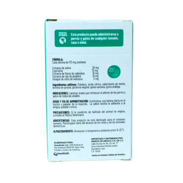 Bimeda Petfast Dental Strips Suplemento 30 Laminas Orales 5.2 G