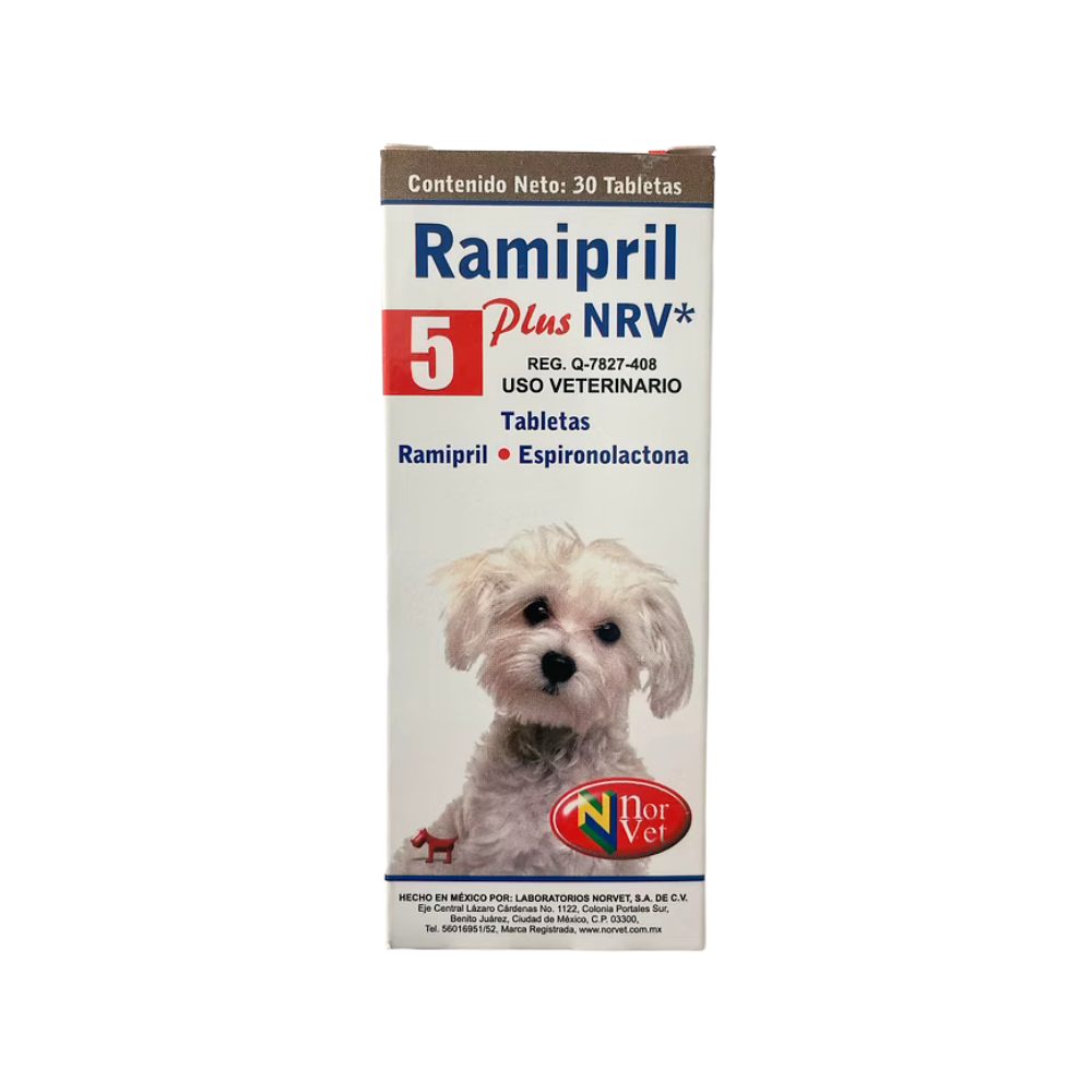 Norvet Ramipril Plus 5 (Ramipril 0.5Mg/ Espironolacto 10Mg)