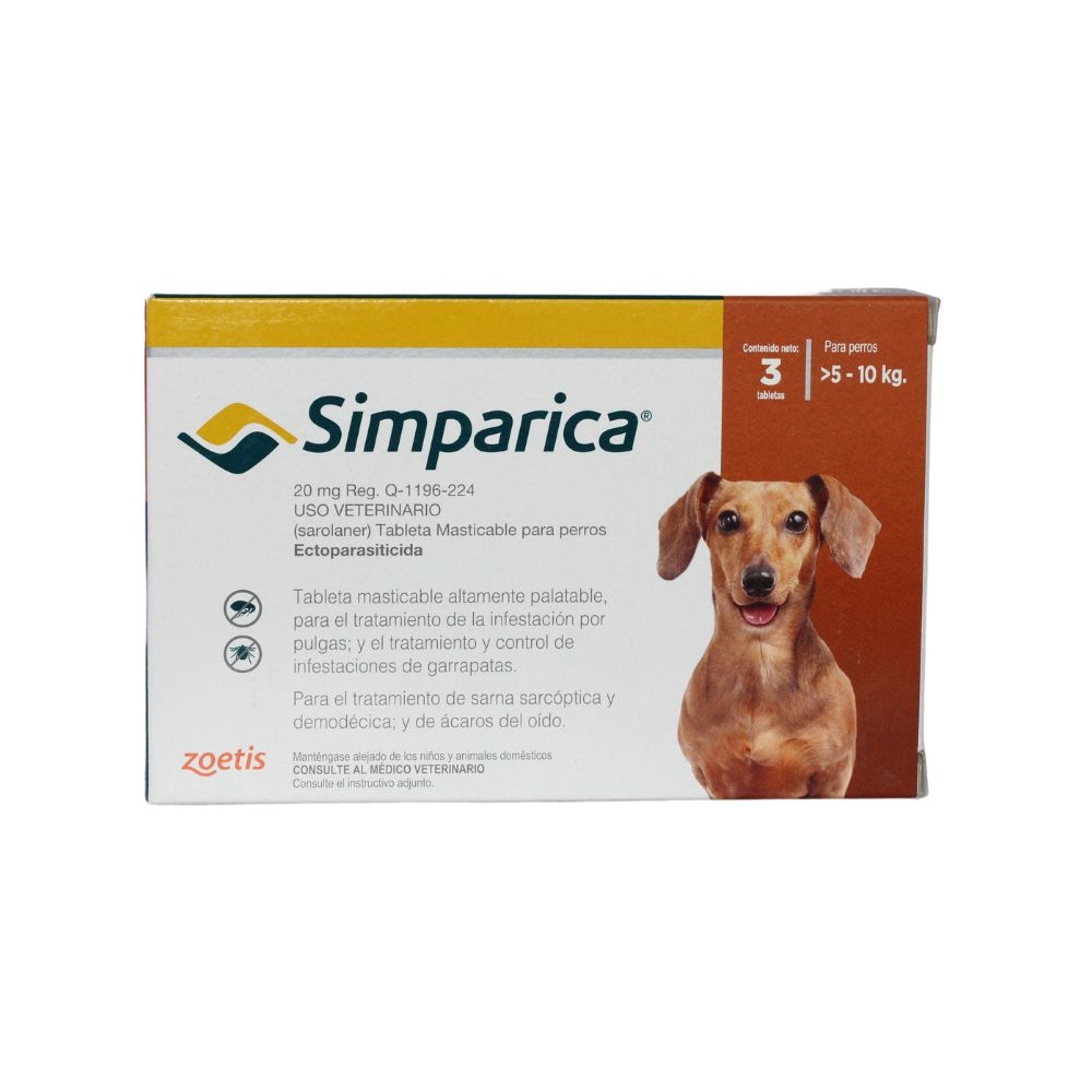 Simparica 20 Mg >5 - 10 Kg 3 Tab
