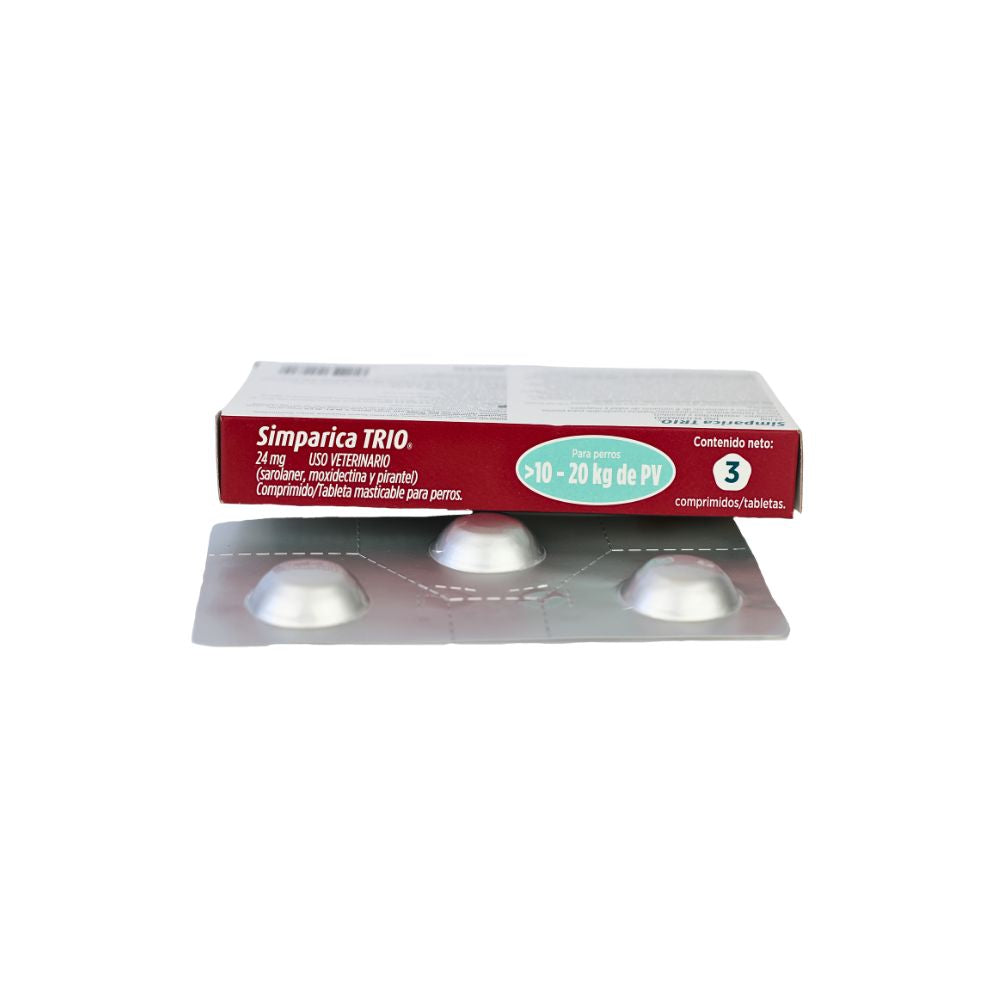 Zoetis Simparica Trio 24 Mg 10 - 20 Kg 3 Tab