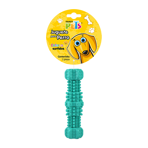 FANCY PETS JUGUETE CAUCHO MANCUERNA PESADA SPIKY