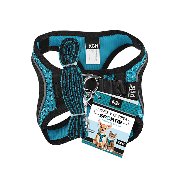 Fancy Pets Arnes Y Correa Sportie Xch Azul