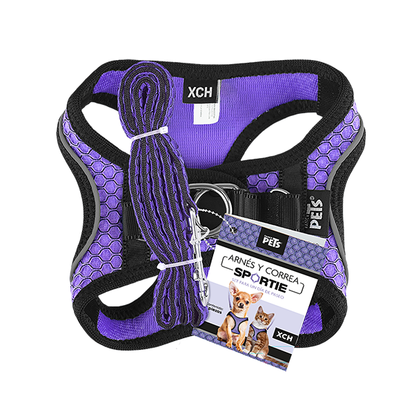 Fancy Pets Arnes Y Correa Sportie Xch Violeta
