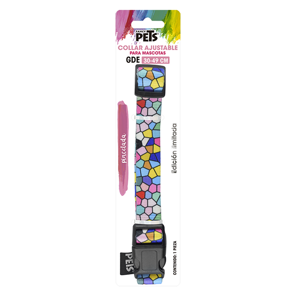 FANCY PETS COLLAR GDE GEO GLASS P/PERRO