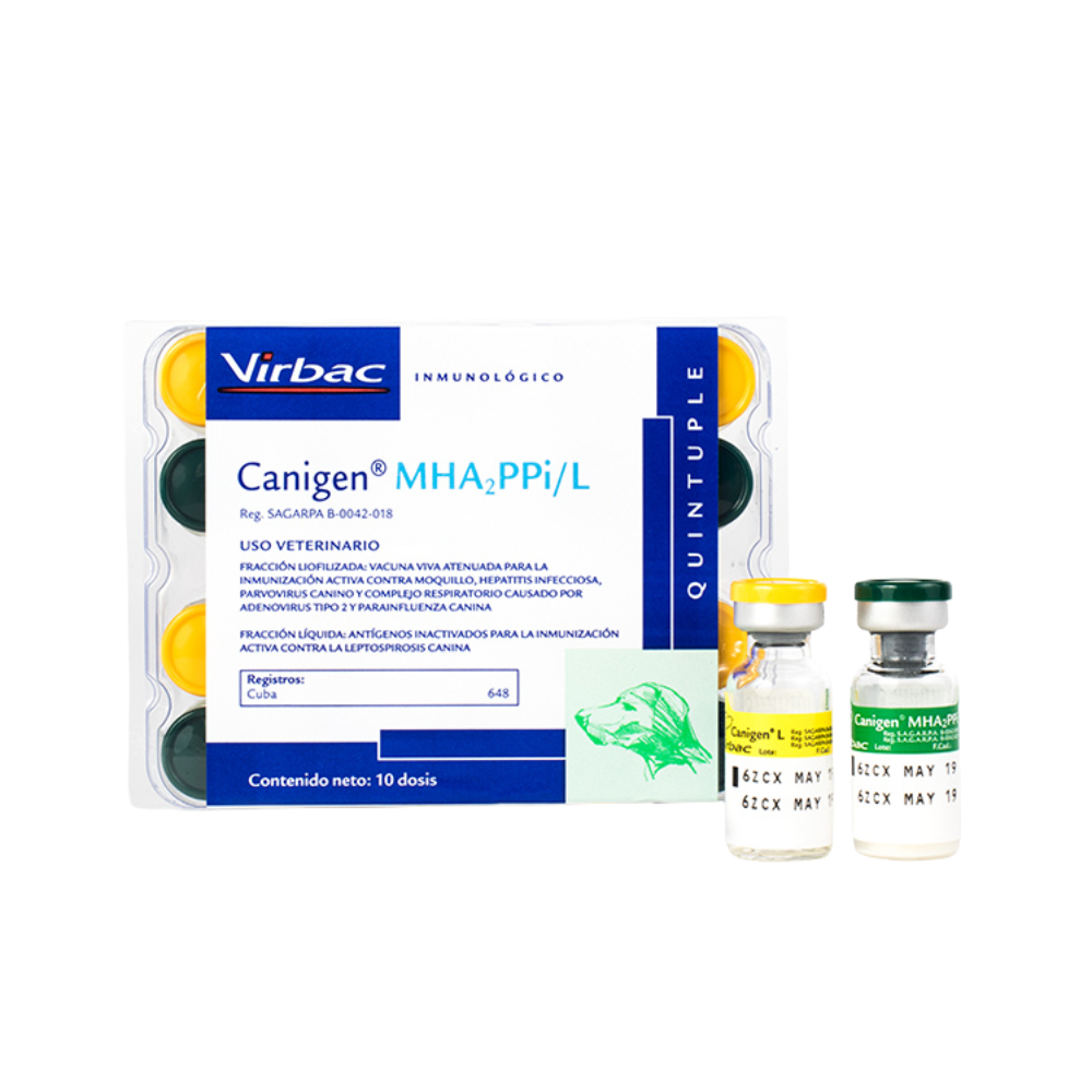 Virbac Vacuna Canigen Mha2P/L (Cuadruple)