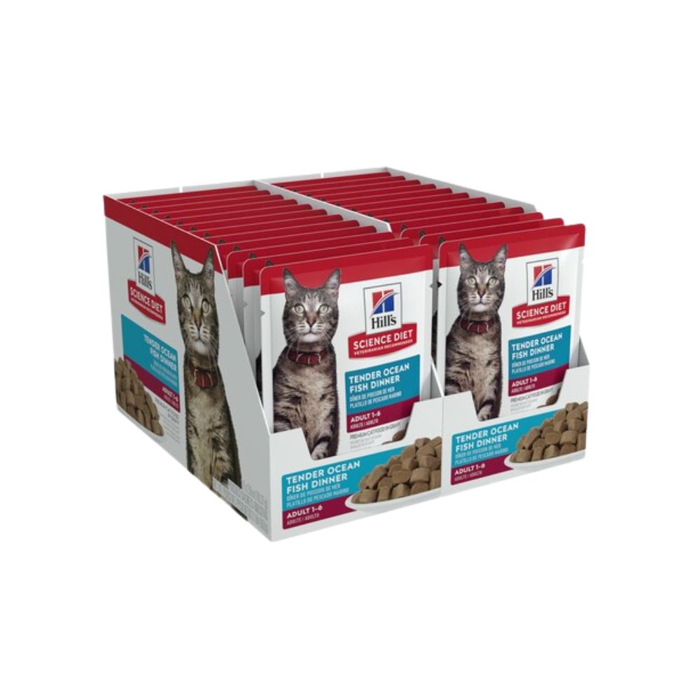HILLS POUCH GATO ADULTO 1-6 PESCADO 24 PZ