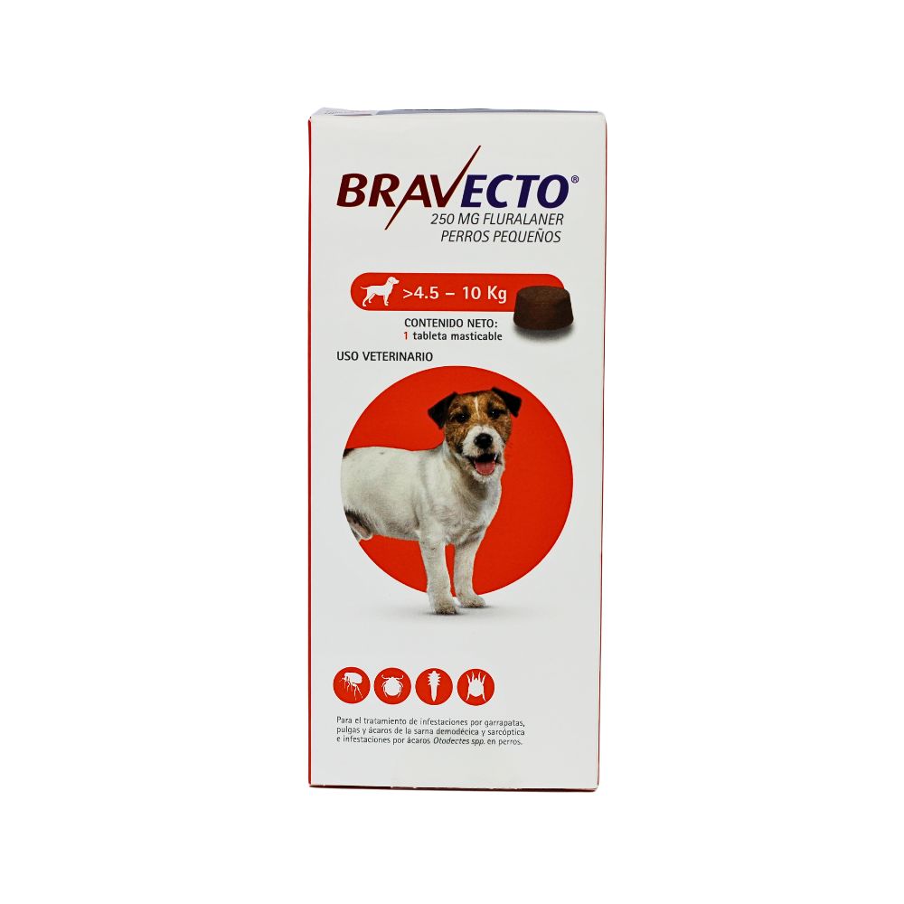 Msd Bravecto Tableta 250 Mg 4.5-10 Kg