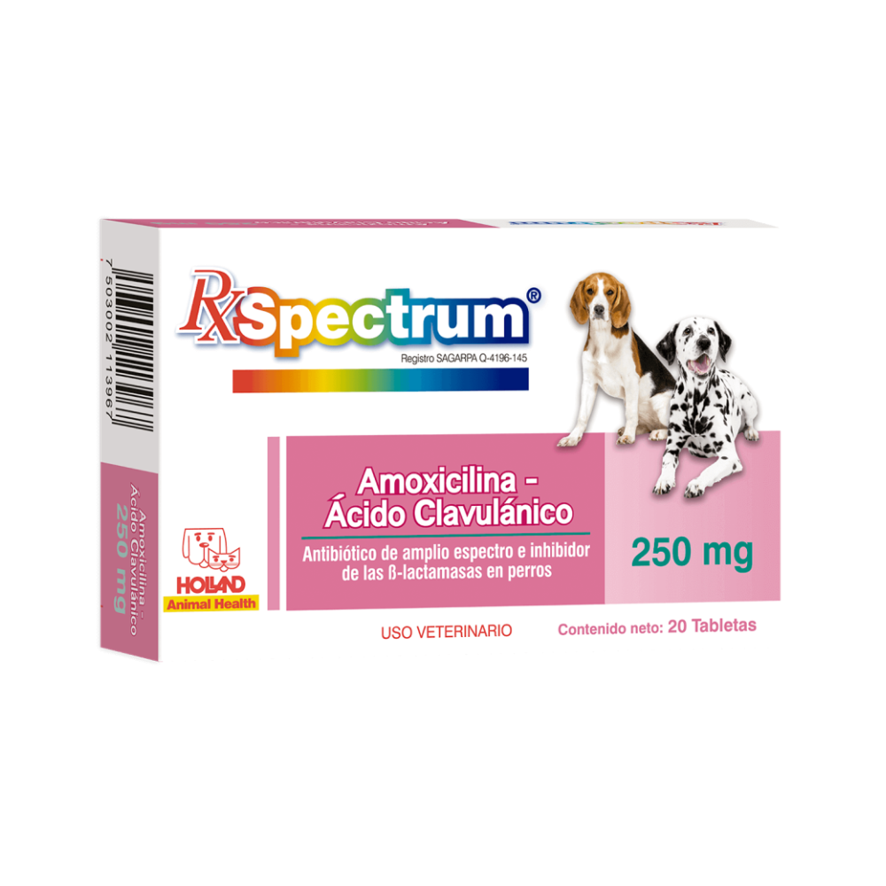 Holland Rx Spectrum Amoxicilina-Ac. Clavulanico 250 (Amoxi 200Mg/Ac. Clav 50Mg) 20Tab
