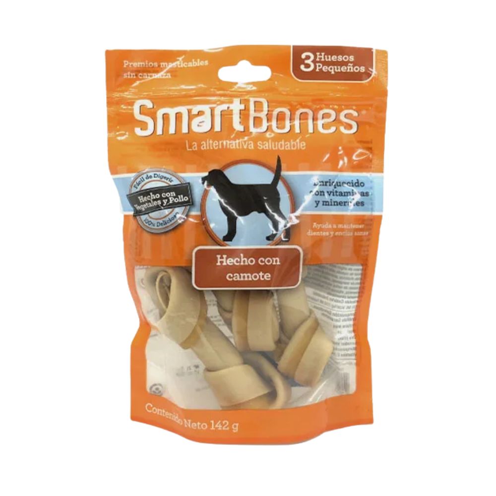 Smartbones Camote 3Pz Hueso Peq