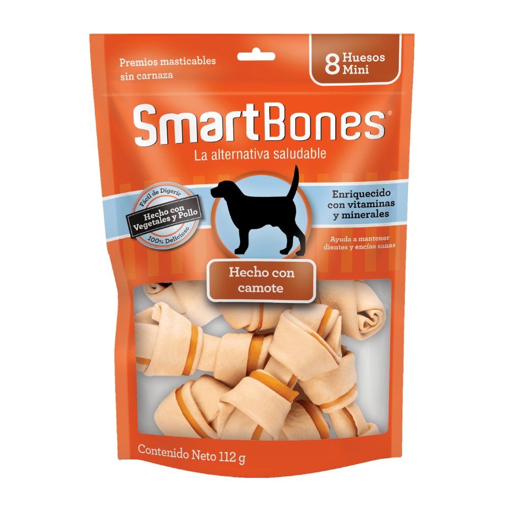 Smartbones Mini Huesos Camote 8 Pz