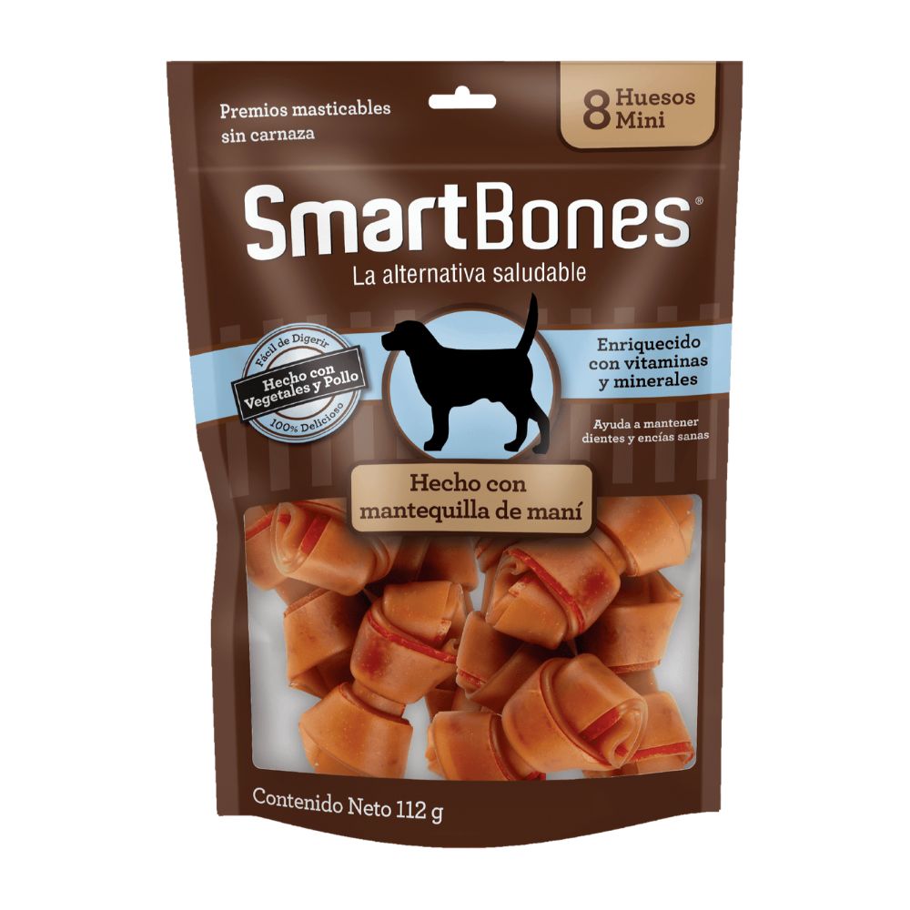 Smartbones Mini Huesos Mantequilla 8 Pz