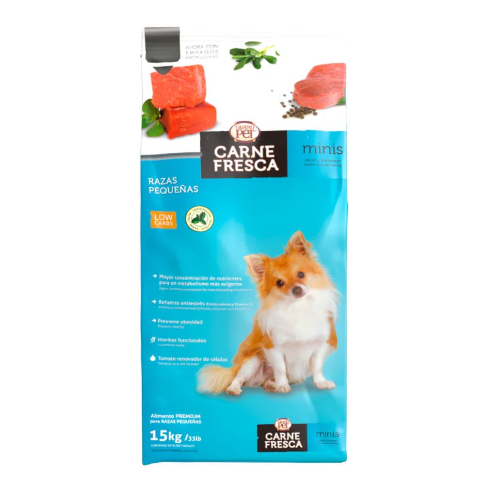 Grandpet Carne Fresca Minis 15Kg