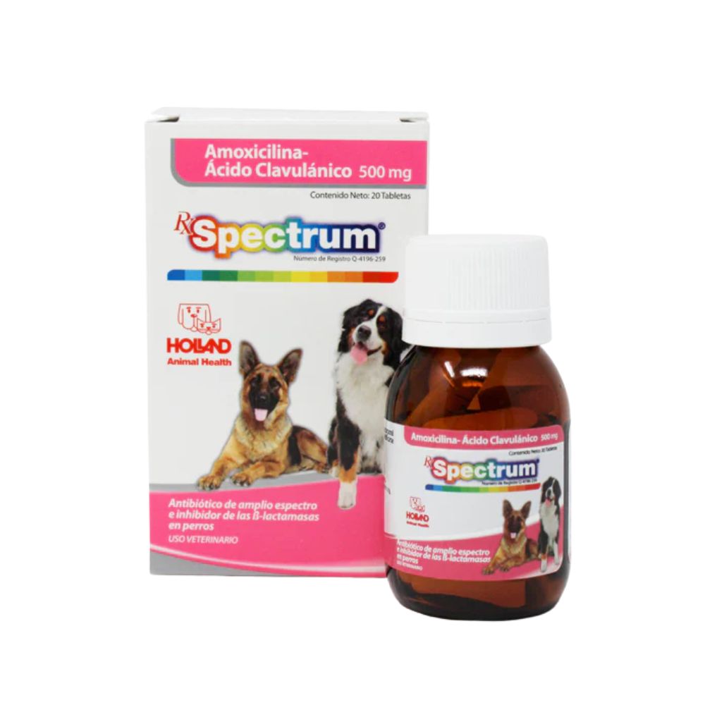 Holland Rx Spectrum Amoxicilina-Ac. Clavulanico 500 (Amoxi 400Mg/Ac. Clav 100Mg) 20Tab