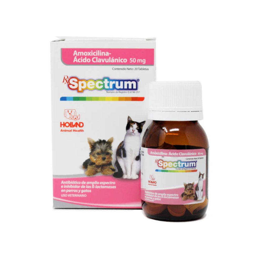 Holland Rx Spectrum Amoxicilina-Ac. Clavulanico 50 (Amoxi 40Mg/Ac. Clav 10Mg) 20Tab