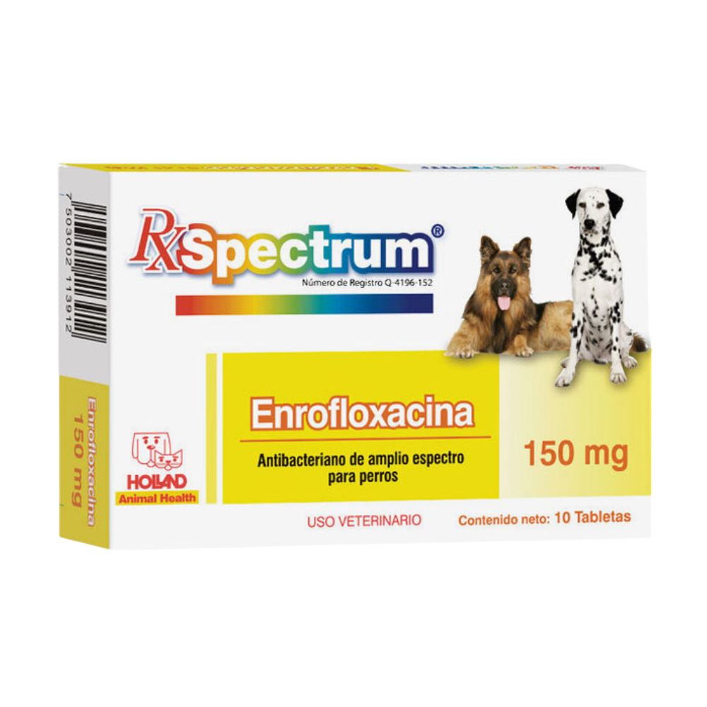 Holland Rx Spectrum Enrofloxacina 150 Mg 10 Tabletas