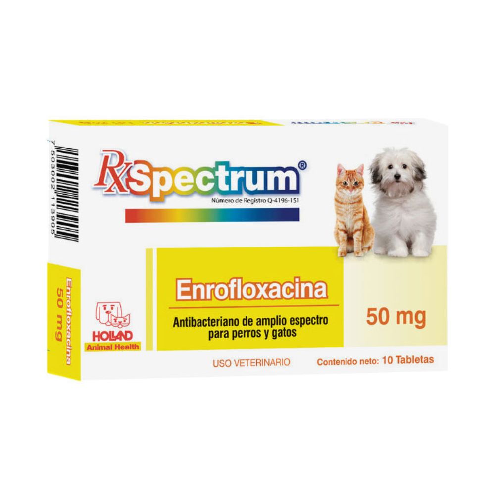 Holland Rx Spectrum Enrofloxacina 50 Mg 10 Tabletas