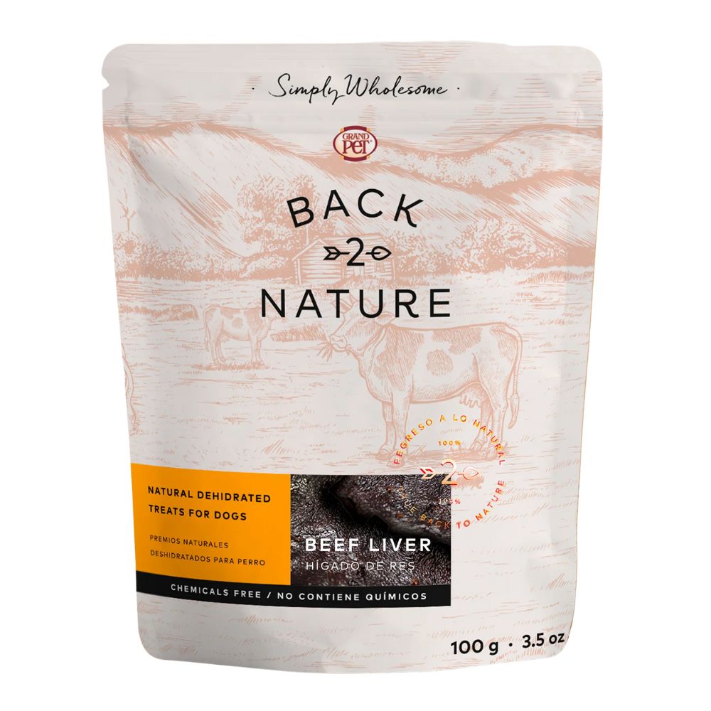 Back 2 Nature Perro Adulto Sabor Higado De Res Treats 100 G