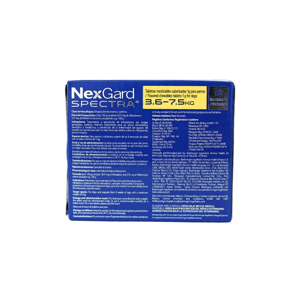 Nexgard Spectra M 7.6 - 15 Kg 3 Tab