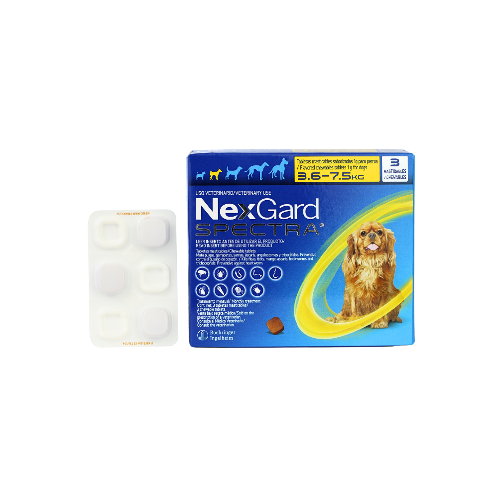 Boehringer Nexgard Spectra S 3.6 - 7.5 Kg 3 Tab
