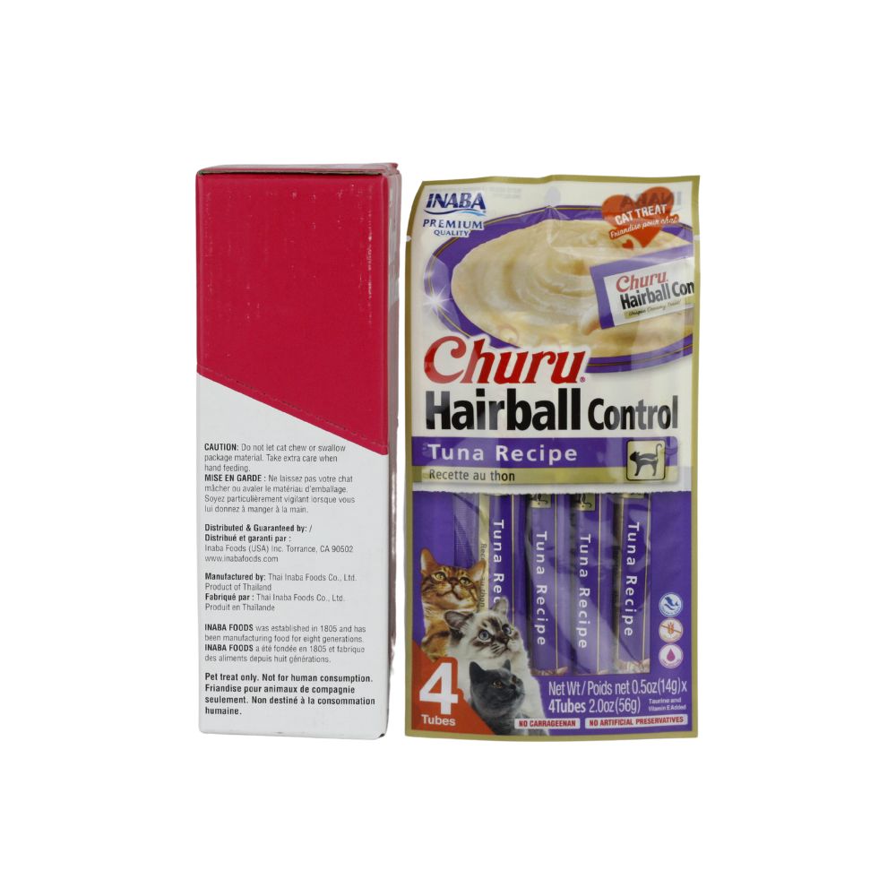 INABA CHURU HAIRBALL CAJA C/6 BOLSAS C/*4PZ*