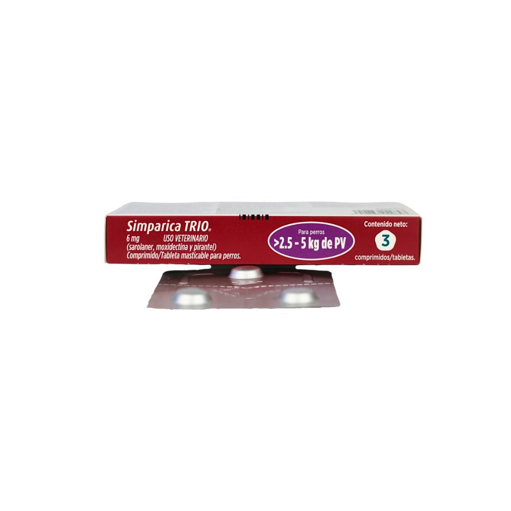 Zoetis Simparica Trio 6 Mg 1 Tab 2.5 - 5 Kg