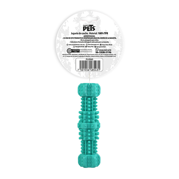 FANCY PETS JUGUETE CAUCHO MANCUERNA PESADA SPIKY