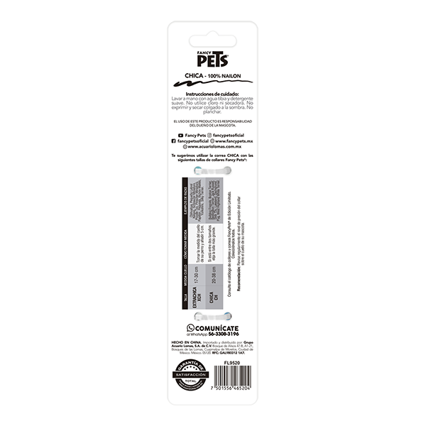FANCY PETS CORREA CH GEO GLASS P/PERRO