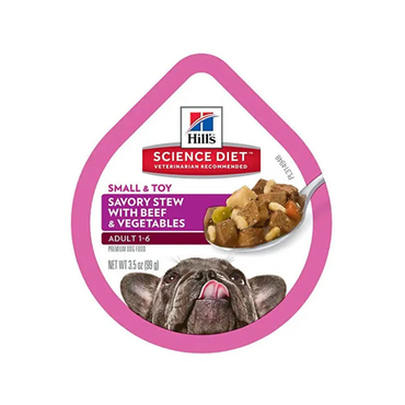 Hills Adult 1-6 Small Paws Beef & Vegetables 3.5Oz 12 Pz
