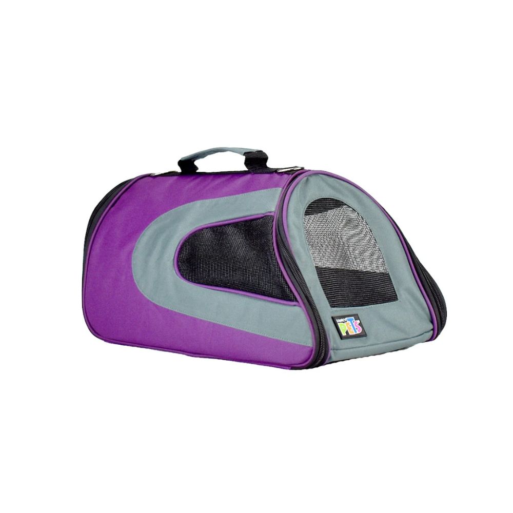 FANCY PETS TRANSPORTADORA TELA FASHION MORADA GDE