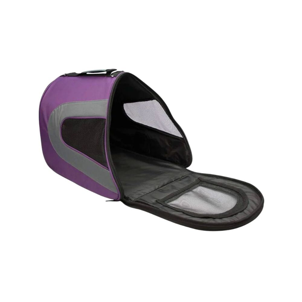 FANCY PETS TRANSPORTADORA TELA FASHION MORADA GDE