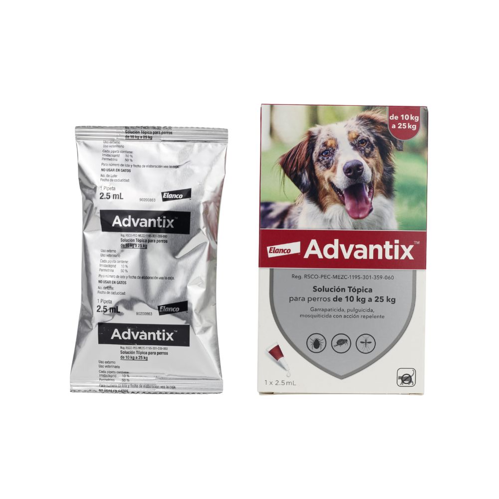 Elanco Advantix De 10Kg A 25Kg 2.5Ml