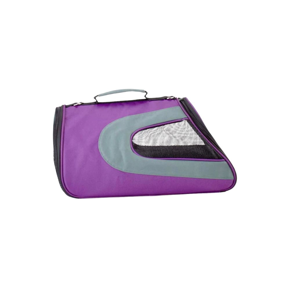 FANCY PETS TRANSPORTADORA TELA FASHION MORADA GDE