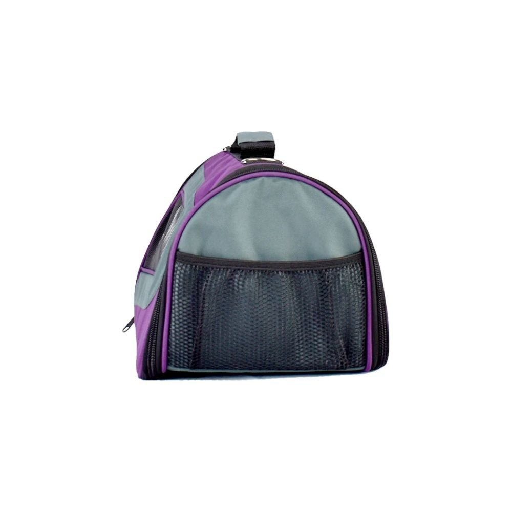 FANCY PETS TRANSPORTADORA TELA FASHION MORADA GDE