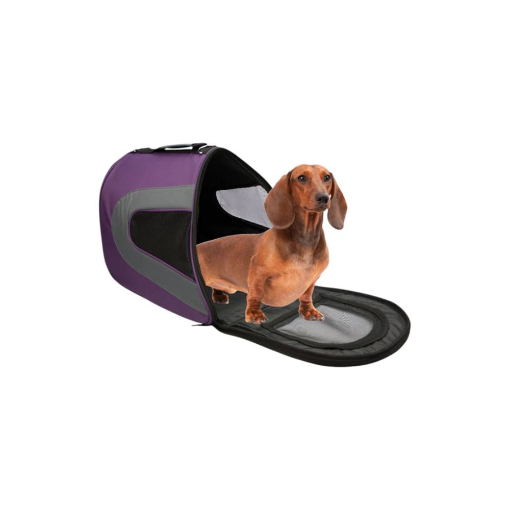 FANCY PETS TRANSPORTADORA TELA FASHION MORADA GDE