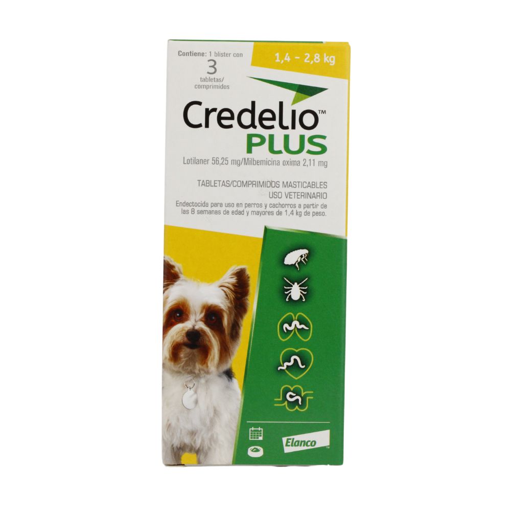 Credelio Plus 56.25Mg (1.3-2.5Kg) 3 Tabletas