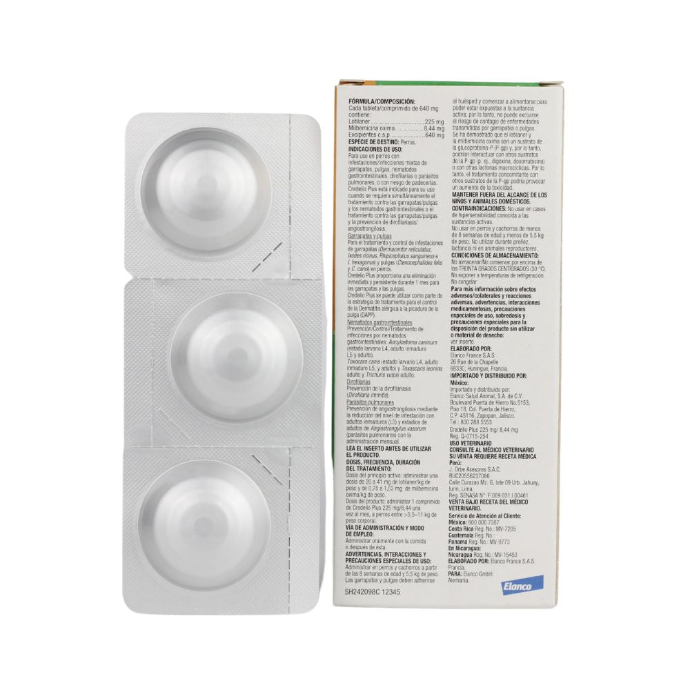 Elanco Credelio Plus 225 Mg 3 Tab