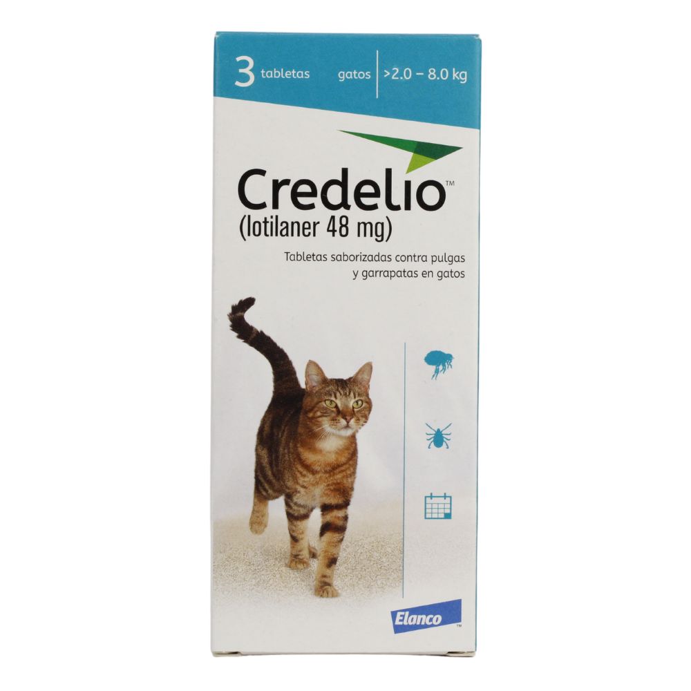 Elanco Credelio Gato 48 Mg 2-8 Kg 3 Tab