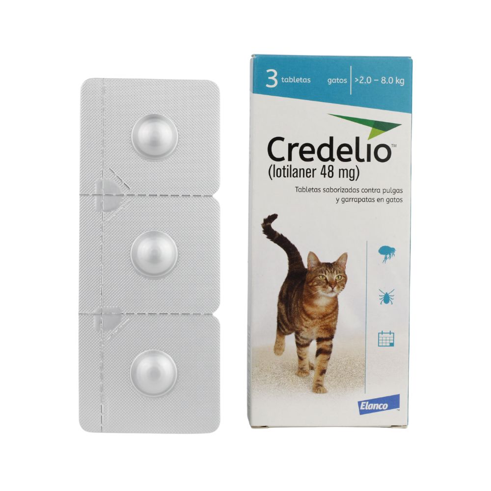 Elanco Credelio Gato 48 Mg 2-8 Kg 3 Tab