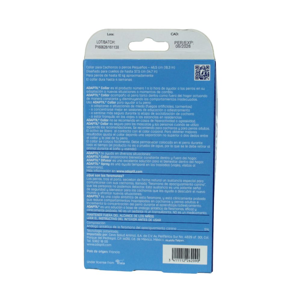Ceva Adaptil Collar Cachorro O Perro Pequeño ( S-M )