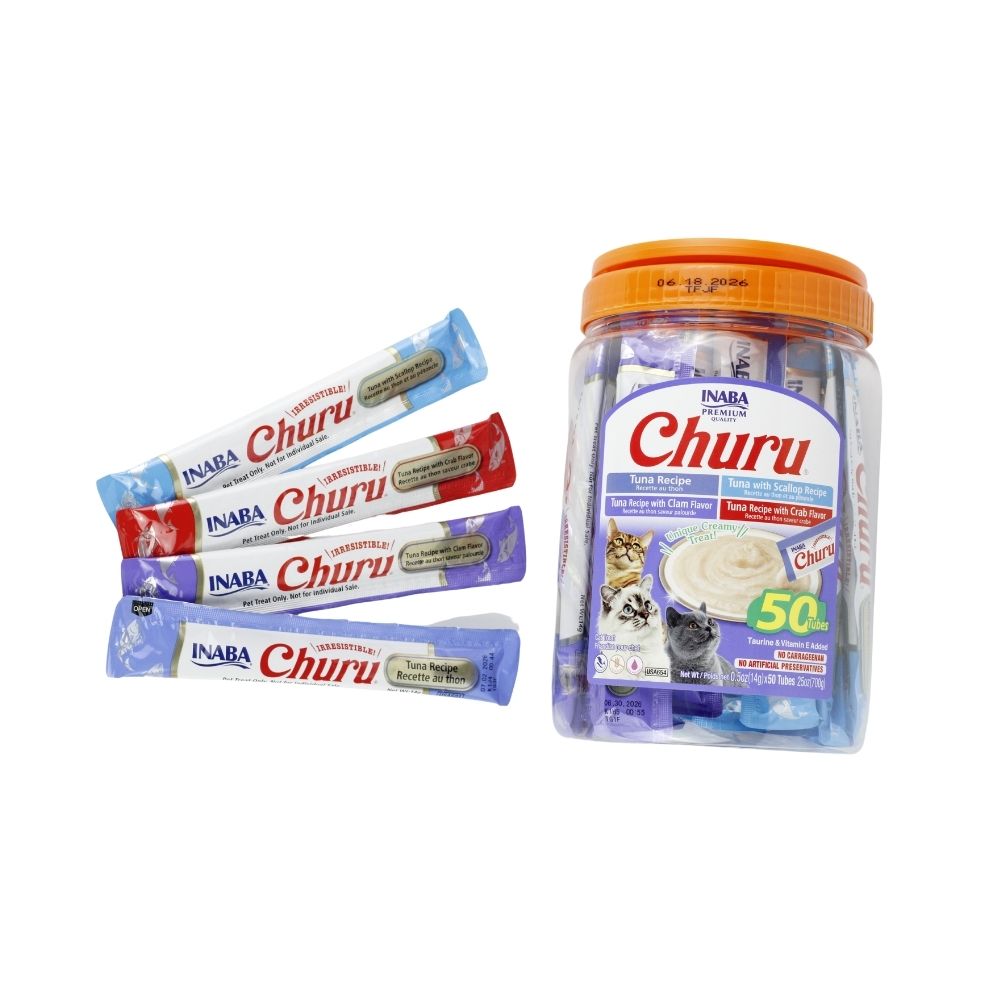 INABA PREMIO GATO CHURU BOTE VARIEDAD 50 PZA