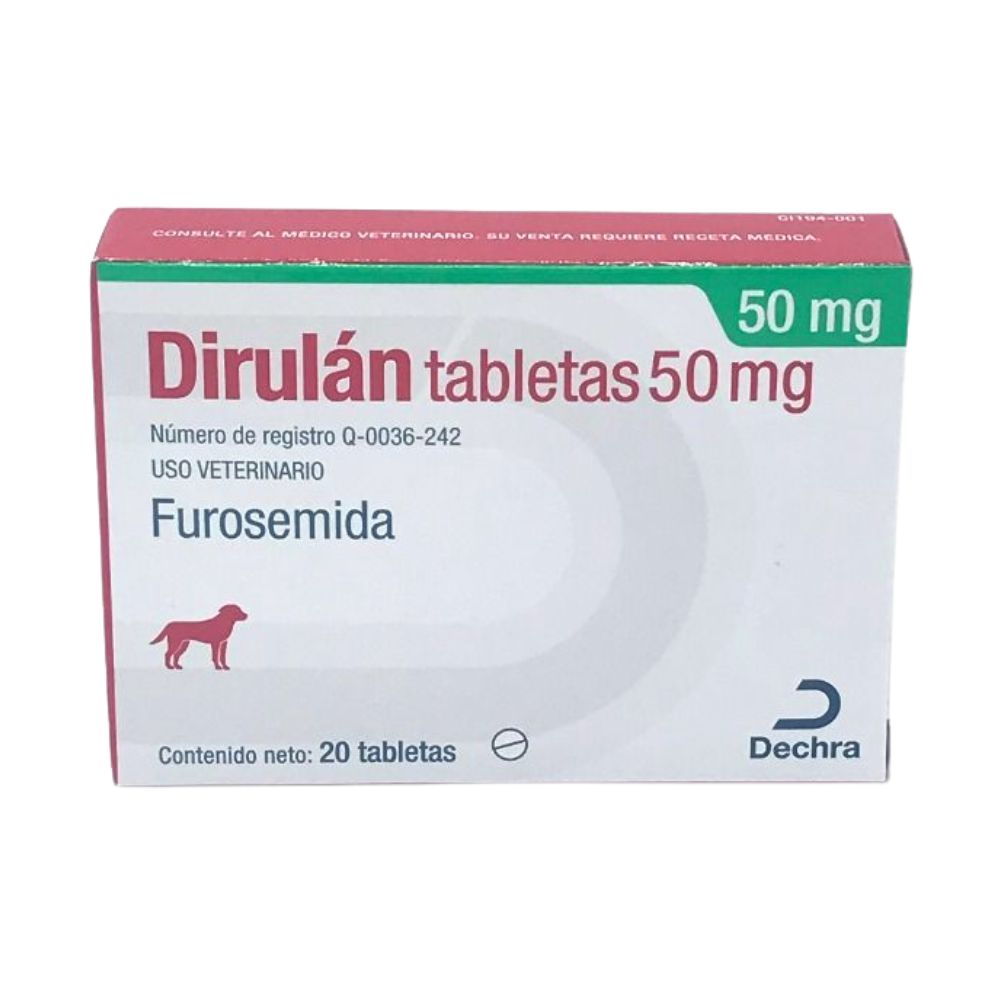 Dechra Dirulan Tabletas 50 Mg 20 Tab