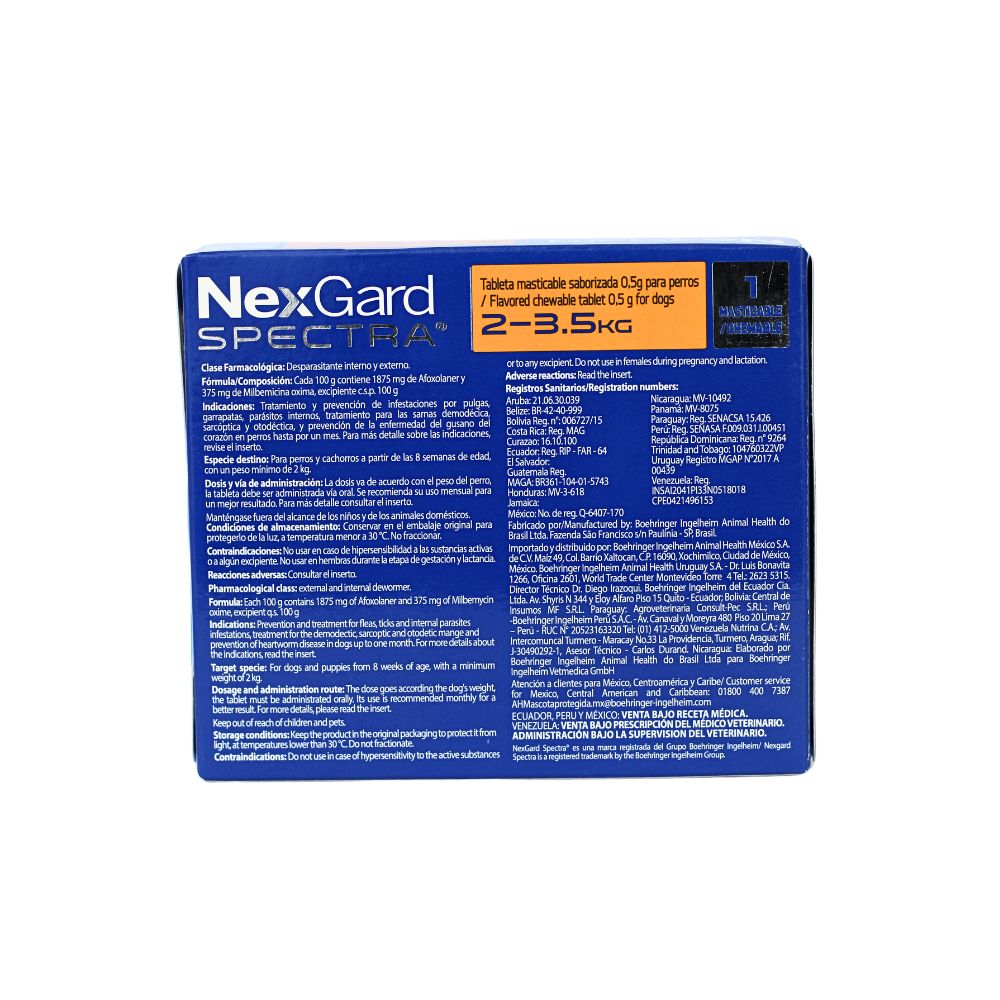 Nexgard Spectra Xs 2 - 3.5 Kg 1 Tab