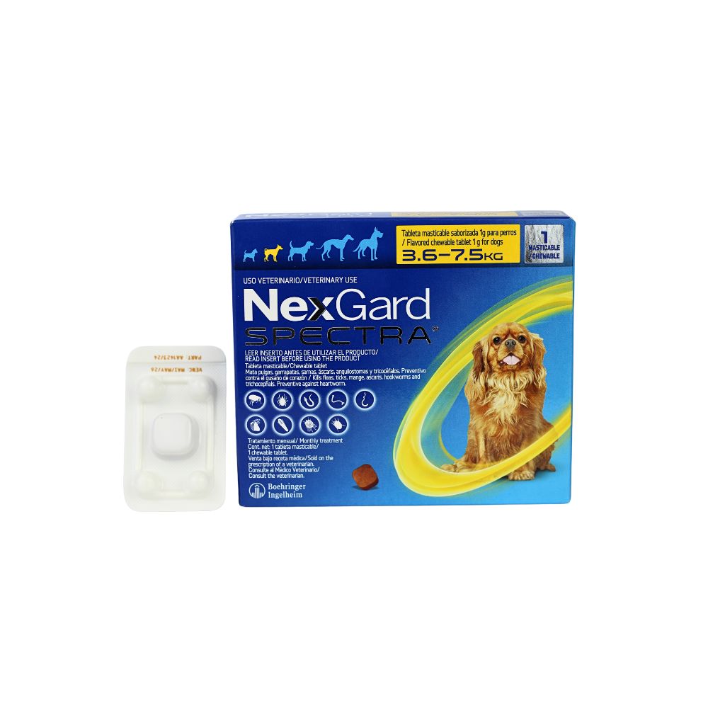 Nexgard Spectra S 3.6 - 7.5 Kg 3 Tab