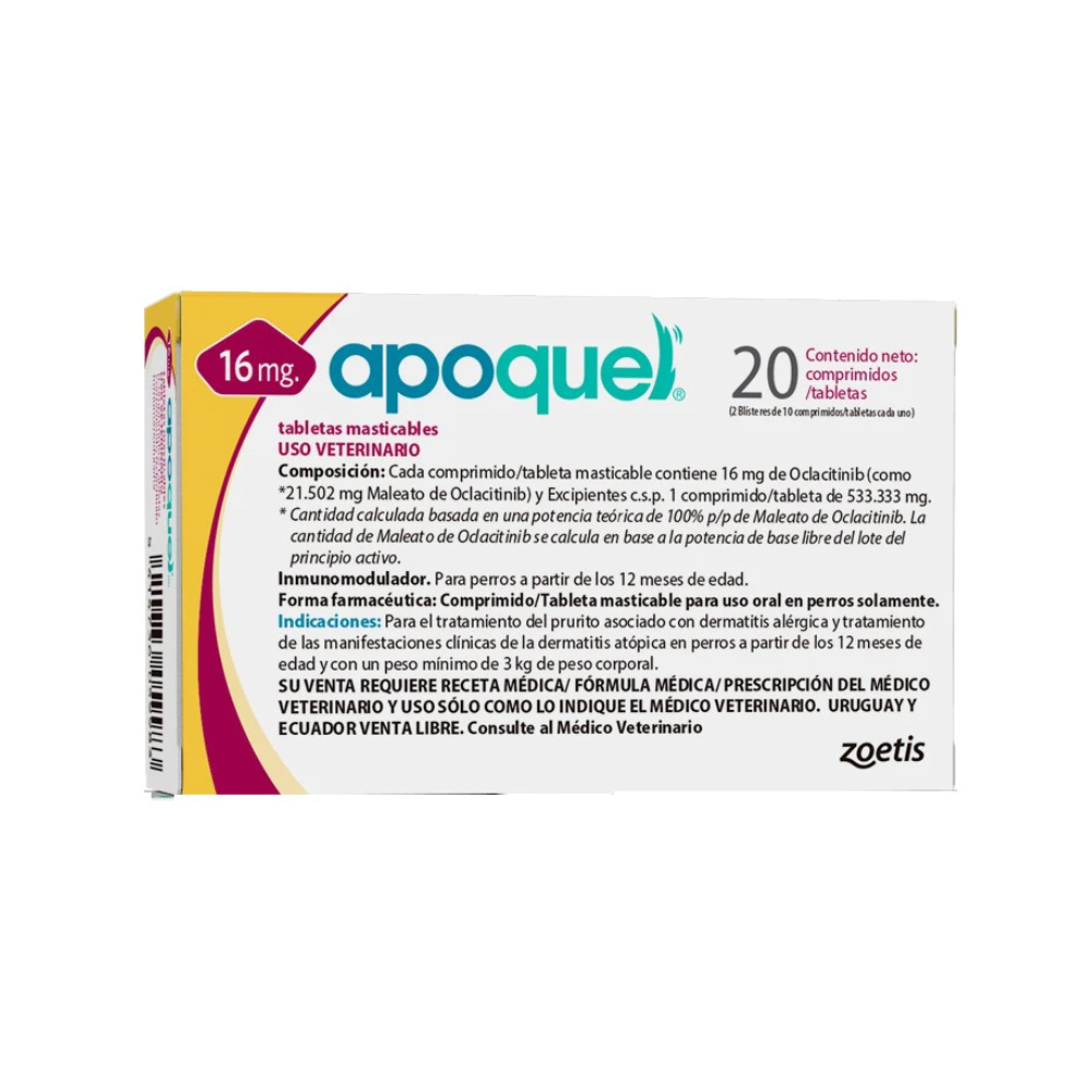 Zoetis Apoquel Masticable 16Mg Caja 20Tabs