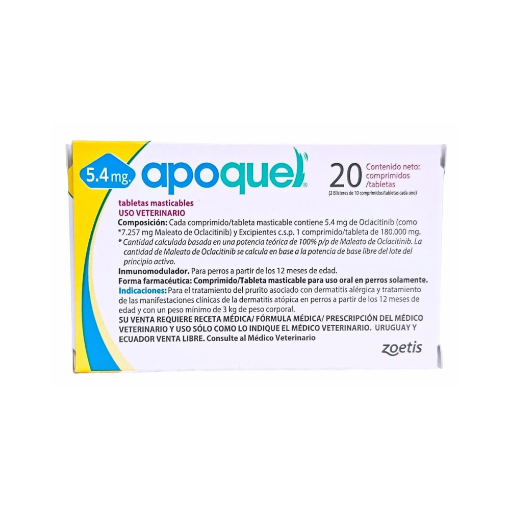 Zoetis Apoquel Masticable 5.4 Mg Caja 20 Tab